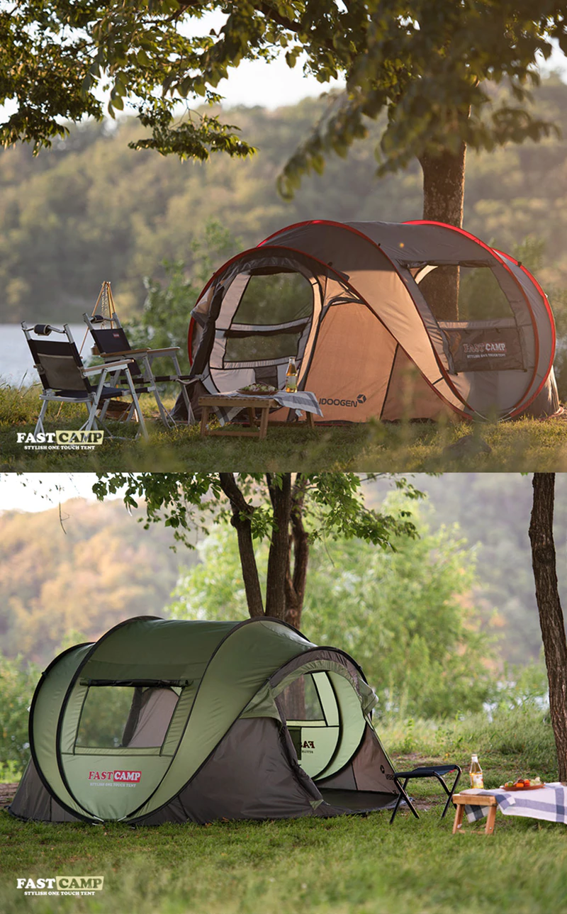 Cheap Goat Tents Pop Up Automatic Speed Open 3 4 Person Ultralarge Anti UV Self driving Tour Park Playing Camping Tent Beach Tent Tents 